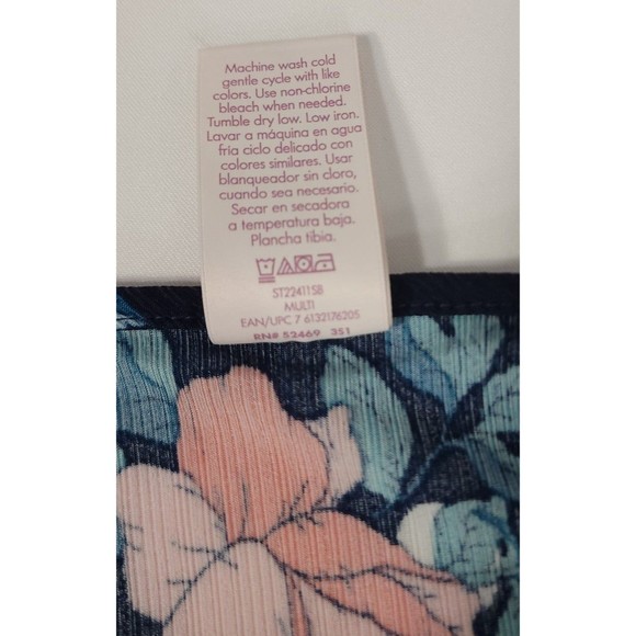 Blue Peach Floral Cami Set 2xl Secert Treasure Two Piece Tet 20W-22W tank shorts - Picture 4 of 12